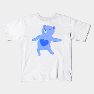 Blue dancing bear Kids T-Shirt